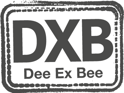 DeeExBe DXB logo footer